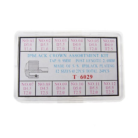 Set crnih krunica 24 komada