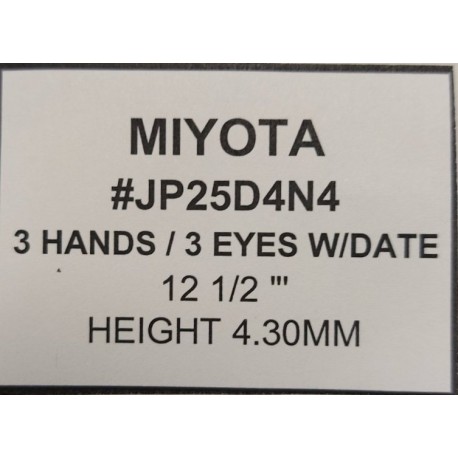 Ključ za MIYOTA  JP25D4N4