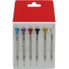 Horotec - set ravnih šrafcigera 6 komada
