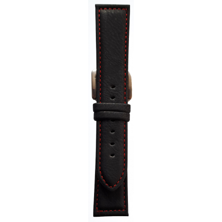 Kožni kaiš 22mm Crna 22.62
