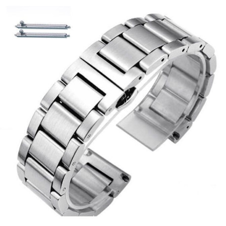 Metalni kaiš - MK22.74 Srebrni 22mm