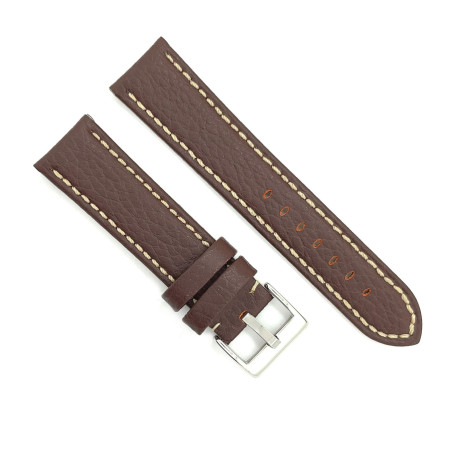 Kožni kaiš Diloy 24mm DIL376.2 Tamno braon boja