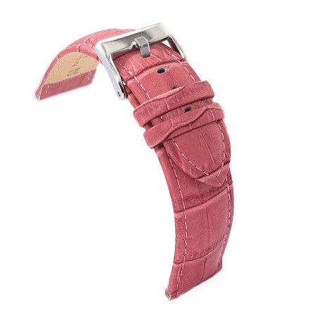 Kožni kaiš Diloy 22mm DIL368.13 Roze boja