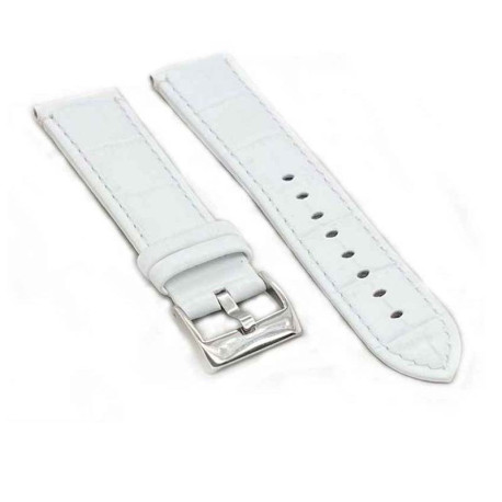 Kožni kaiš Diloy 22mm DIL361.22 Bela boja
