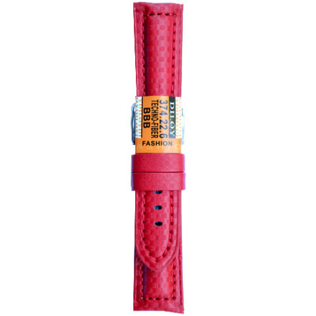 Kožni kaiš Diloy 20mm DIL374.6 Crvena boja