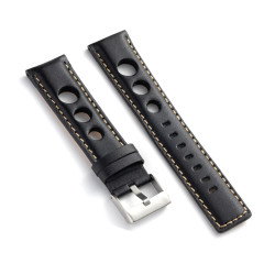 Kožni kaiš Diloy 22mm DIL355.1 Crna boja