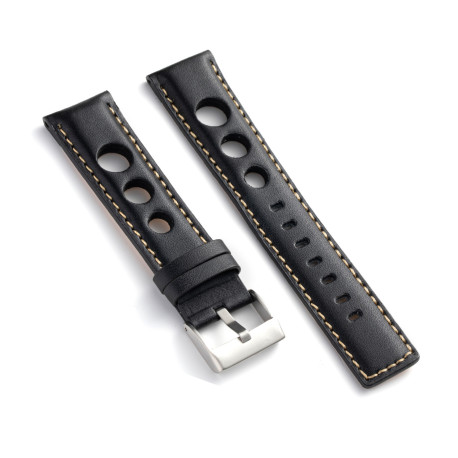Kožni kaiš Diloy 24mm DIL355.1 Crna boja