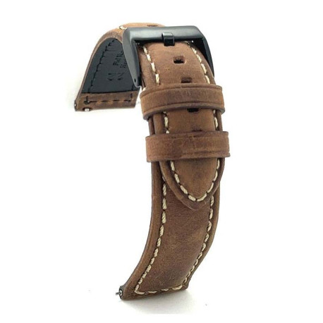 Kožni kaiš Diloy 20mm DIL397.2 Tamno Braon