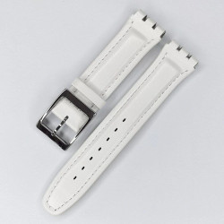 Swatch kaiš  19mm SW19.10 Bela boja