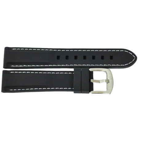 Silikonski kaiš 26mm Crna beli štep SK26.10