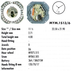 MIYOTA 1S13 - D6