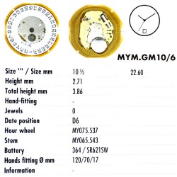 MIYOTA GM10 - D6