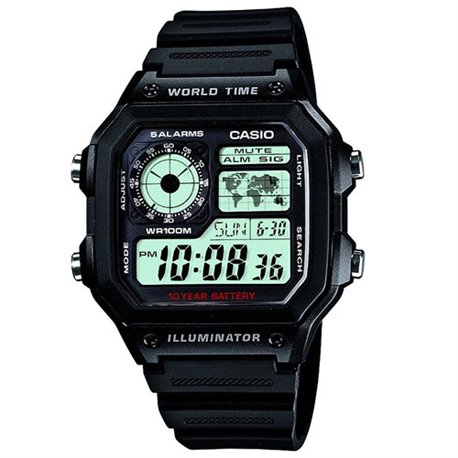 Ručni sat digitalni Casio AE-1200WH-1A